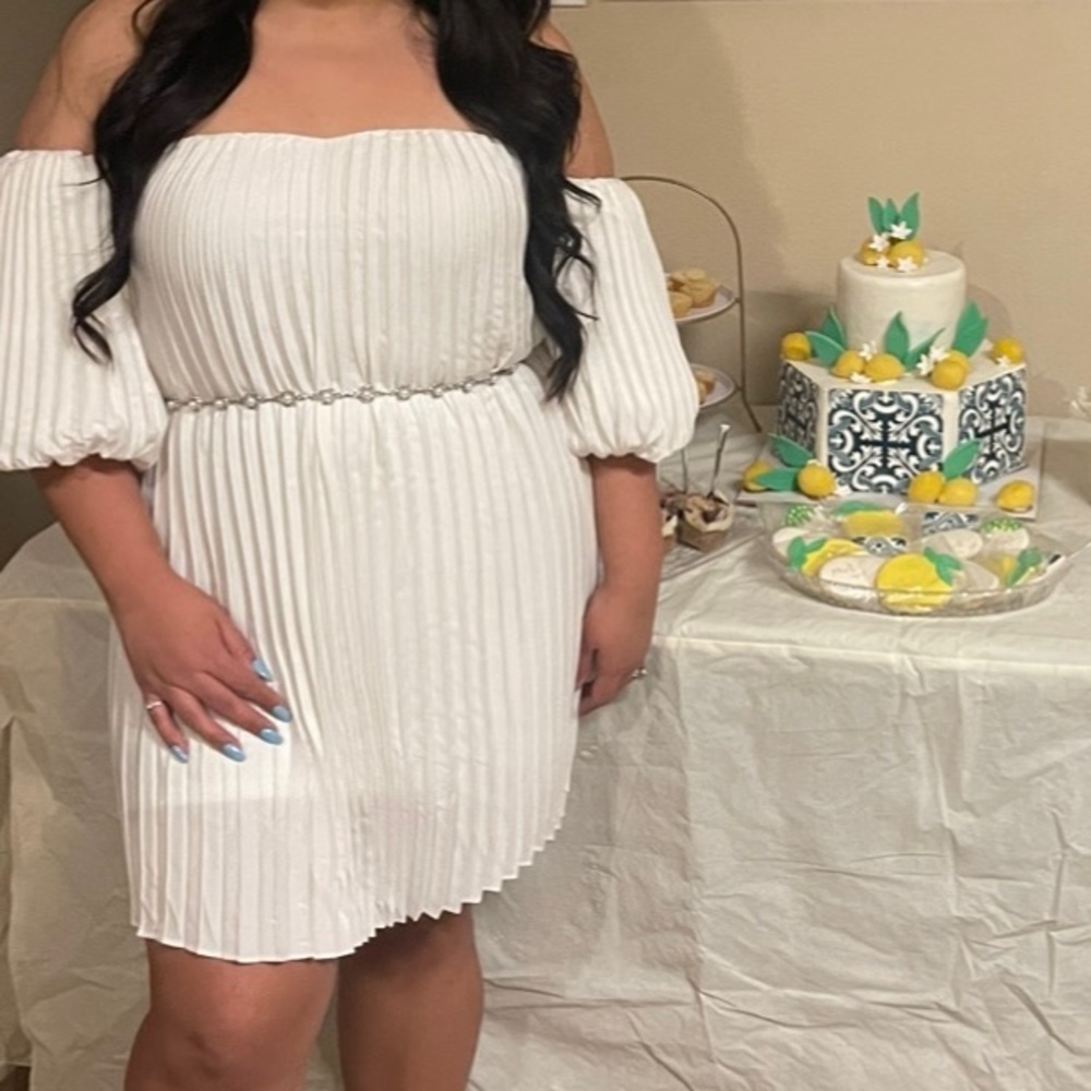 White  color express dress